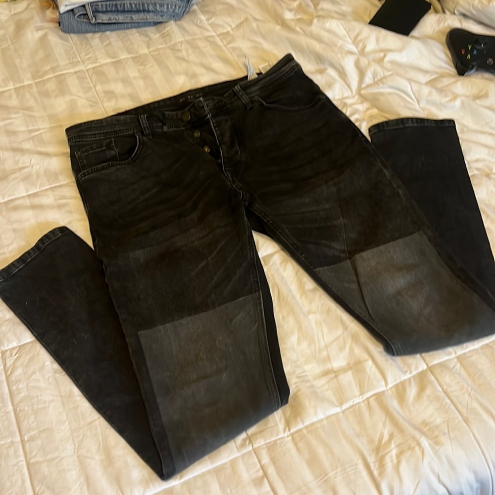 Zara man denim collection black skinny jeans size 34